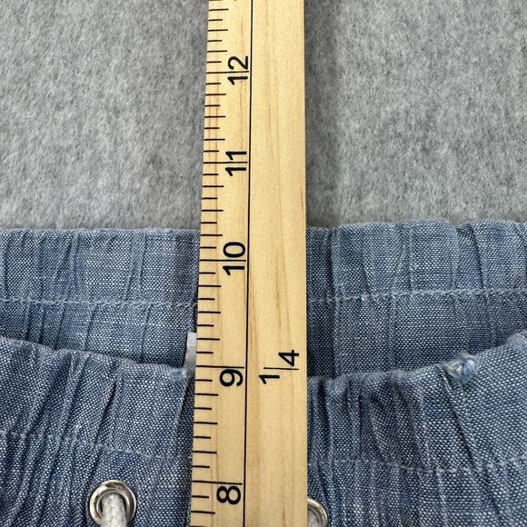 Athleta Pant Womens Size 2 Chambray Blue Cabo Linen Wide Leg Mid Rise Athletic - Picture 9 of 11